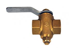 Plug valve brass 1″ with steel handle