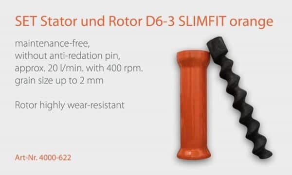 SET Rotor + Stator D6-3 SLIMFIT Orange